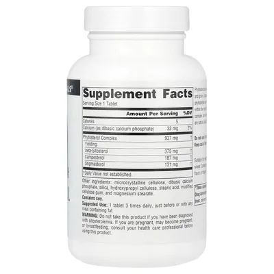 Бета ситостерол комплекс Source Naturals Beta Sitosterol 375 мг, 60 таблеток