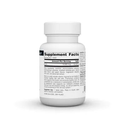 Біотин Source Naturals Biotin Fast Melt 10000 мкг, 60 таблеток