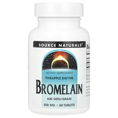 Бромелайн Source Naturals Bromelain 600 GDU, 60 таблеток