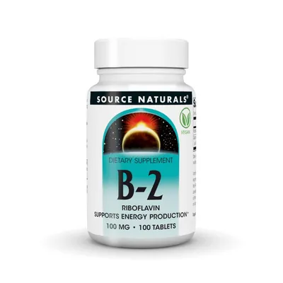 Вітамін В-2 Source Naturals Vitamin B-2 100 мг, 100 таблеток
