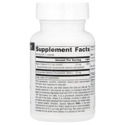 Вітамін В3 Source Naturals NAD+ Coenzymated B-3 25 мг, 30 льодяників