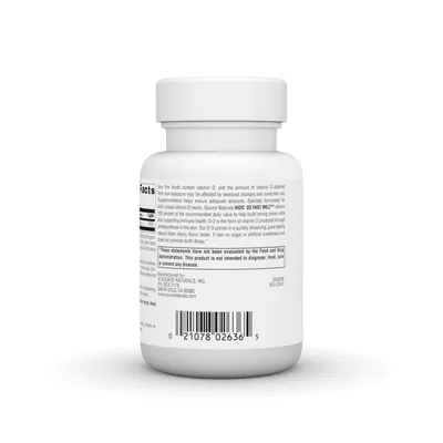 Вітамін Д3 для дітей Source Naturals Kids D-3 400 IU смак чорної вишні, 100 таблеток