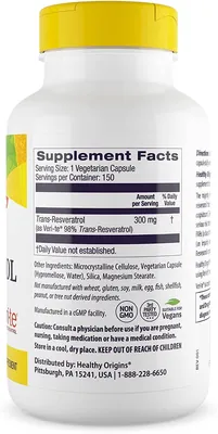 Ресвератрол Healthy Origins Resveratrol 300 мг, 150 капсул