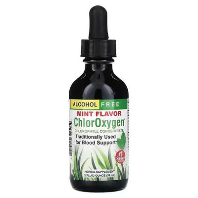 Концентрат хлорофилла Herbs Etc ChlorOxygen со вкусом мяты без спирта, 59 мл