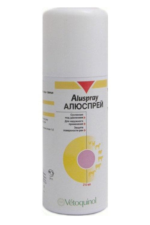 АлюСпрей (ДЛЯ ТВАРИН) аерозоль для захисної обробки поверхні рани, 210 мл