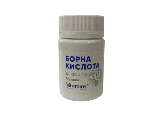 Борна кислота порошок по 30 г у конт.