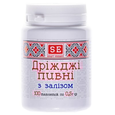 Дрожжи пивные Фармаком с железом таблетки №100 в бан.