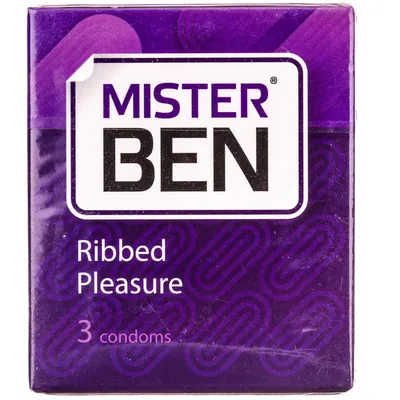 Презервативи Mister Ben ribbed pleasure ребристі, 3 штуки