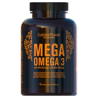 Мега-Омега-3 Golden Pharm капсули №90