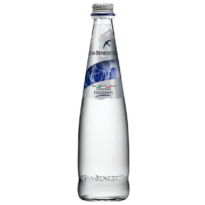 Вода минеральная San Benedetto газированная, стеклянная бутылка, 0,5 л