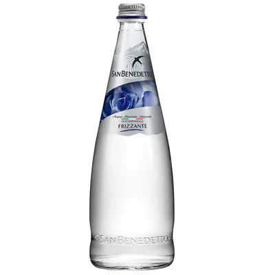 Вода мінеральна San Benedetto Frizzante газована, скляна пляшка, 0,75 л