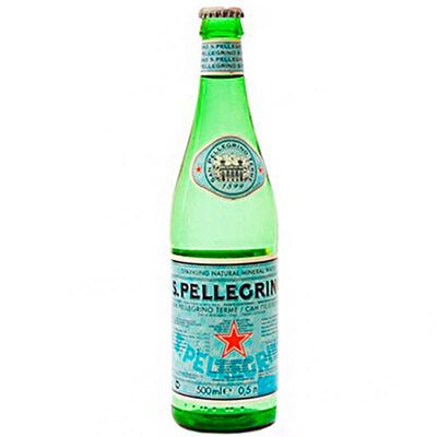 Вода минеральная San Pellegrino газированная, стеклянная бутылка, 0,5 л