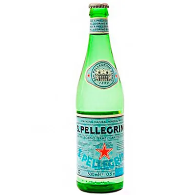 Вода мінеральна San Pellegrino газована, скляна пляшка, 0,5 л