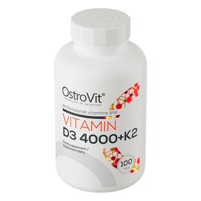 Витамины OstroVit Vitamin D3 4000 + K2, 100 таблеток