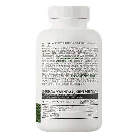 Левова грива OstroVit Lion's Mane, 60 капсул