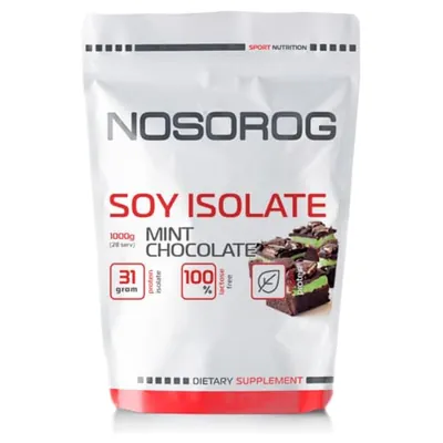 Протеїн соєвий ізолят Nosorog Soy Isolate м'ята та шоколад, 1 кг