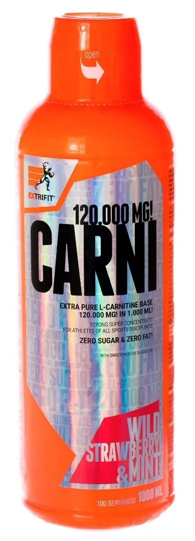 Карнітин Extrifit Carni 120.000 лісова суниця та м'ята, 1000 мл
