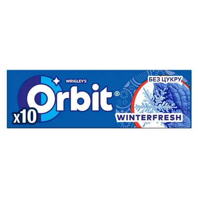 Жувальна гумка Orbit Winterfresh без цукру з ароматом ментолу, 14 г