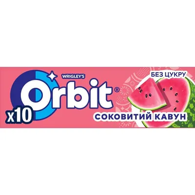 Жувальна гумка Orbit без цукру соковитий кавун, 14 г