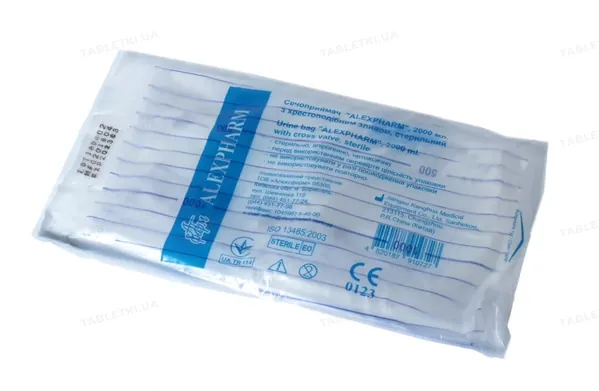 Сечоприймач Alexpharm з хрестоподібним (Т-подібним) зливом, 2000 мл, 1 штука