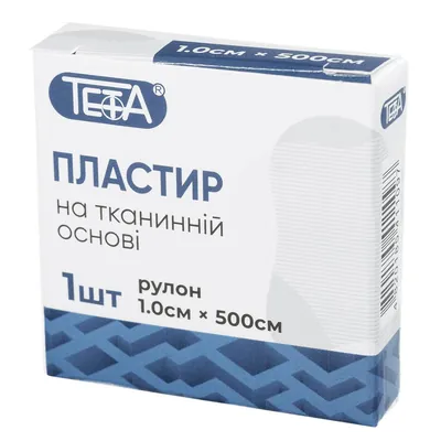 Пластир медичний Teta на тканинній основі, котушка, 1 х 500 см, 1 штука