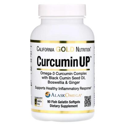 Комплекс куркумина и омега-3 California Gold Nutrition Curcumin UP, 90 капсул