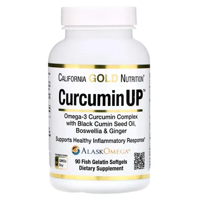 Куркумін та омега-3 California Gold Nutrition CurcuminUP м'які капсули №90