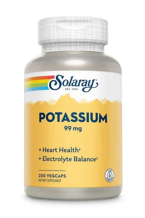 Калій Solaray Potassium 99 мг, 200 рослинних капсул