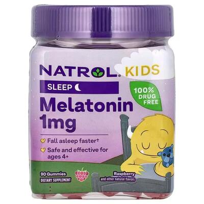 Мелатонин Natrol Kids Melatonin для детей от 4 лет ягодный вкус, 90 жевательных конфет