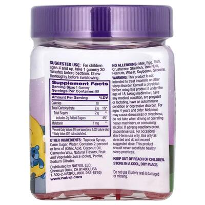 Мелатонин Natrol Kids Melatonin для детей от 4 лет ягодный вкус, 90 жевательных конфет