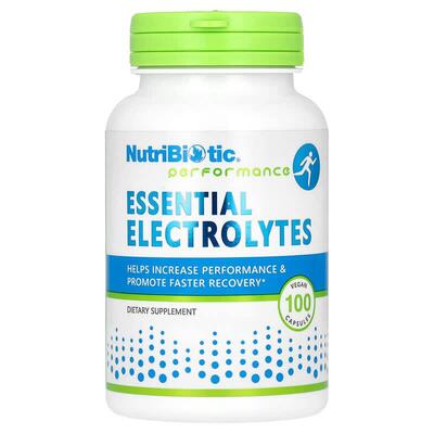 Электролиты NutriBiotic Essential Electrolytes, 100 веганских капсул