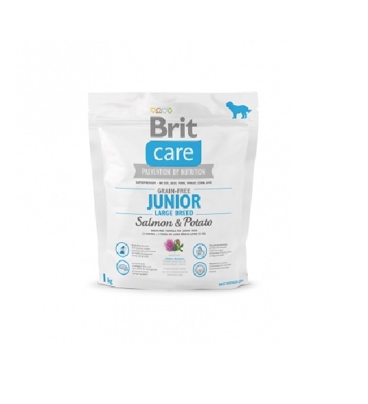 Корм сухой для щенков гигантских пород Brit Care GF Junior Large Breed Salmon & Potato, 1 кг