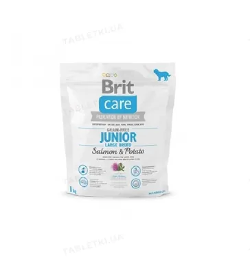 Корм сухий для цуценят гігантських порід Brit Care GF Junior Large Breed Salmon & Potato, 3 кг