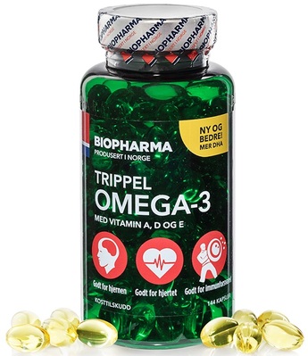 Омега-3 Biopharma Trippel Omega-3 Потрійна капсули №144