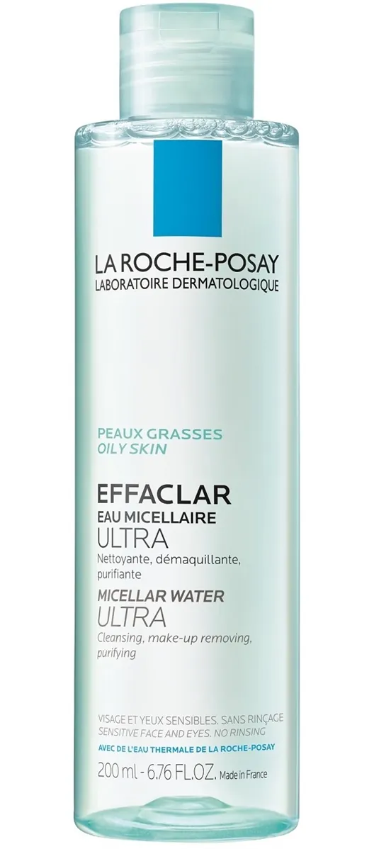 Мицеллярний розчин La Roche-Posay Effaclar очищаючий для жирної, проблемної шкіри обличчя і очей, 200 мл