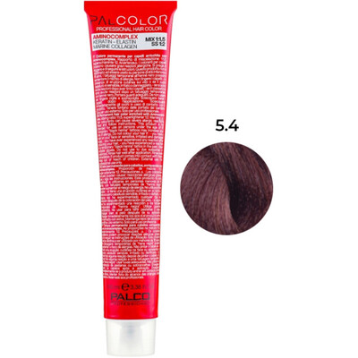 Крем-краска для волос Palco Professional Color № 5.4 светло-коричневый медный, 100 мл