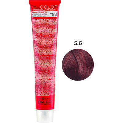 Крем-краска для волос Palco Professional Color № 5.6 светло-коричневый красный, 100 мл