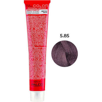 Крем-краска для волос Palco Professional Color № 5.85 светло-коричневый горячий irise-шоколад, 100 мл