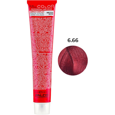 Крем-краска для волос Palco Professional Color № 6.66 блонд тёмный интенсивно-красный, 100 мл