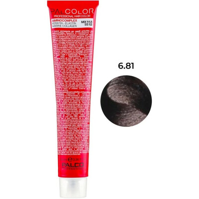 Крем-краска для волос Palco Professional Color № 6.81 темно-русый коричнево-пепельный, 100 мл