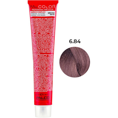 Крем-краска для волос Palco Professional Color № 6.84 блонд тёмный красно-горячий какао, 100 мл