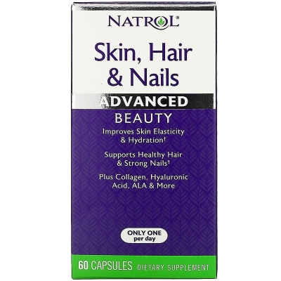 Витамины Natrol Skin-Hair-Nails w/ Lutein, 60 капсул