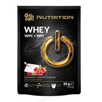 Протеїн сироватковий змішаний Go On Nutrition Whey малиновий йогурт, 30 г