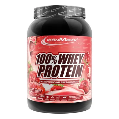 Протеїн сироватковий концентрат IronMaxx 100% Whey Protein полуниця, 900 г
