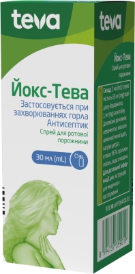 Йокс-Тева спрей д/рот. порож. по 30 мл у флак. з механ. розпил.