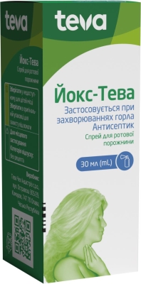 Йокс-Тева спрей д/рот. порож. по 30 мл у флак. з механ. розпил.