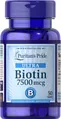 Біотин Ультра Puritan's Pride Biotin Ultra 7500 мкг, 100 таблеток