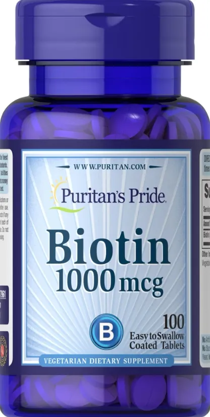 Біотин Puritan's Pride 1000 мкг, 100 таблеток