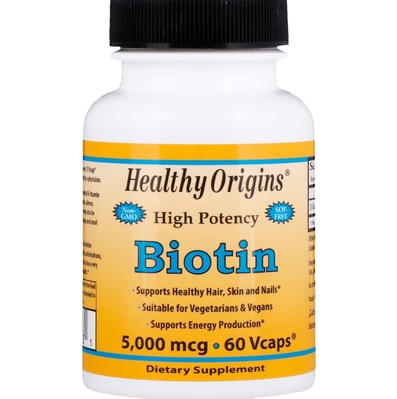 Биотин Healthy Origins Biotin 5000 мкг, 60 капсул