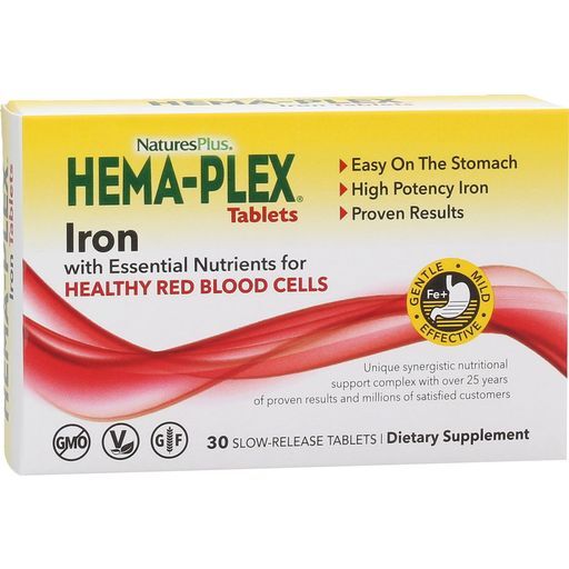 Вітамінно-мінеральний комплекс Nature's Plus Hema-Plex, 30 таблеток